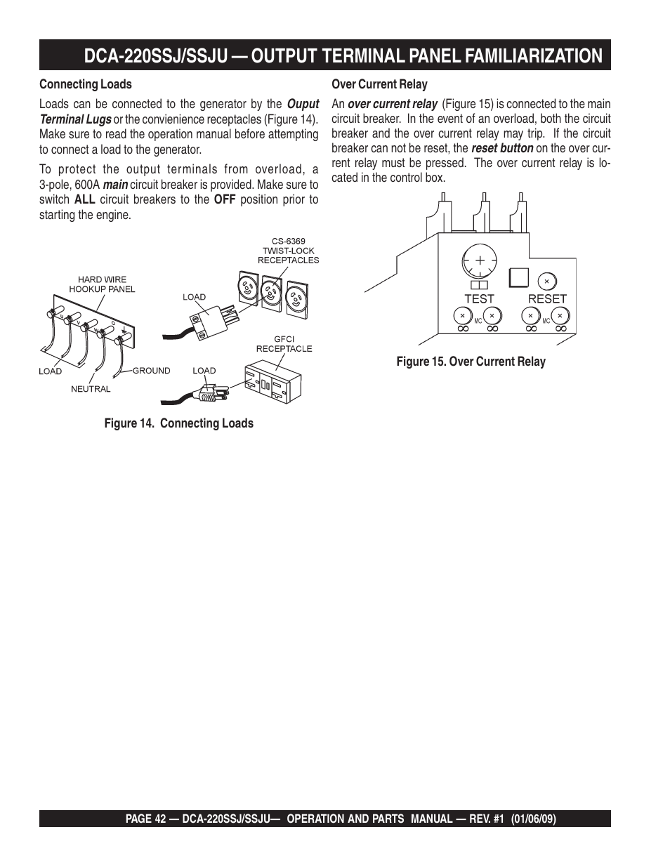 Multiquip MQ Power Whisperwatt 50 Hz Generator DCA-220SSJ User Manual