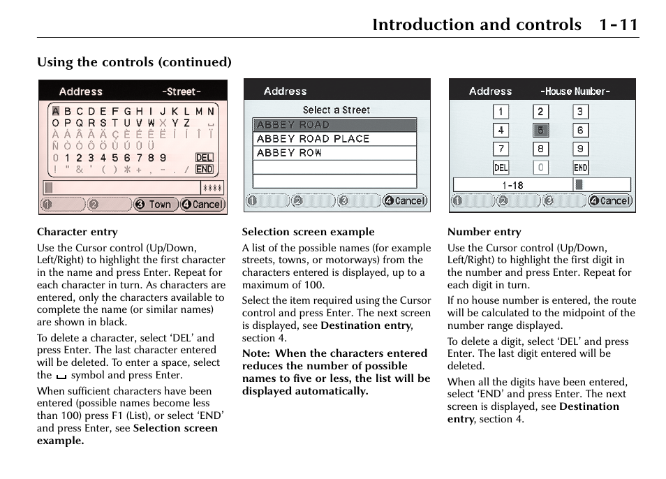 Introduction and controls 1-11, Using the controls (continued) | Jaguar