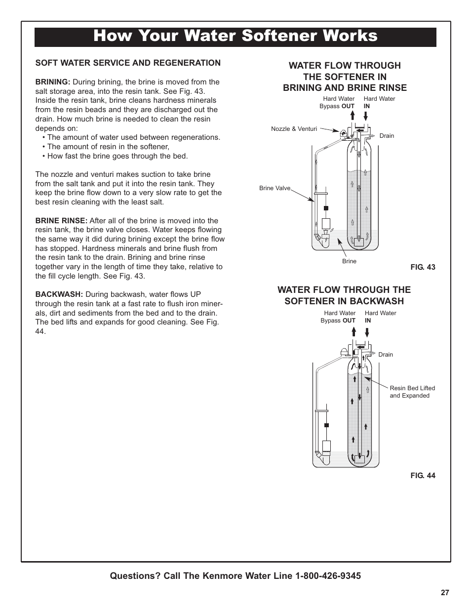 How your water softener works Kenmore IntelliSoft 350 Series 625