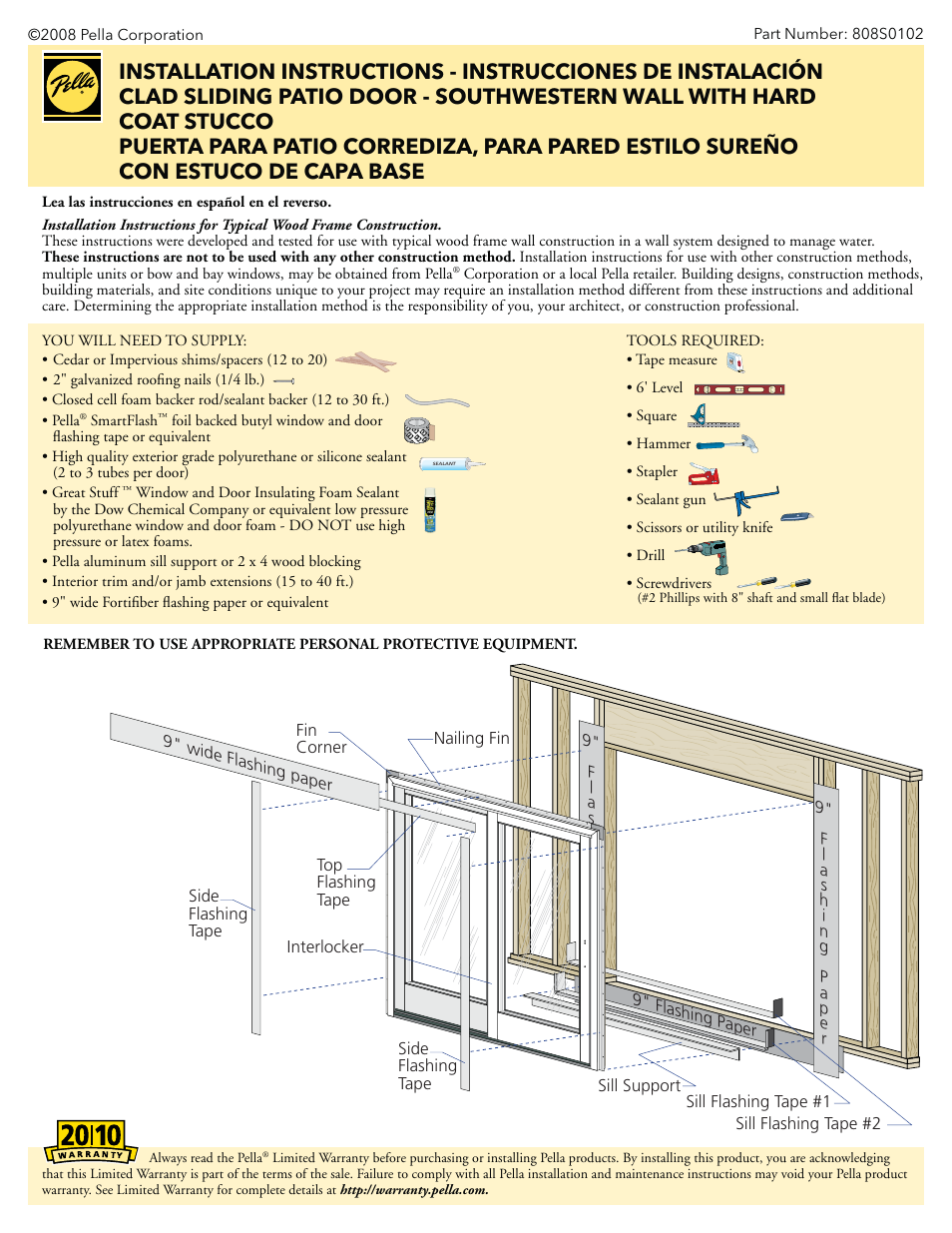 Pella Clad Sliding Patio Door Southwestern Wall With Hard