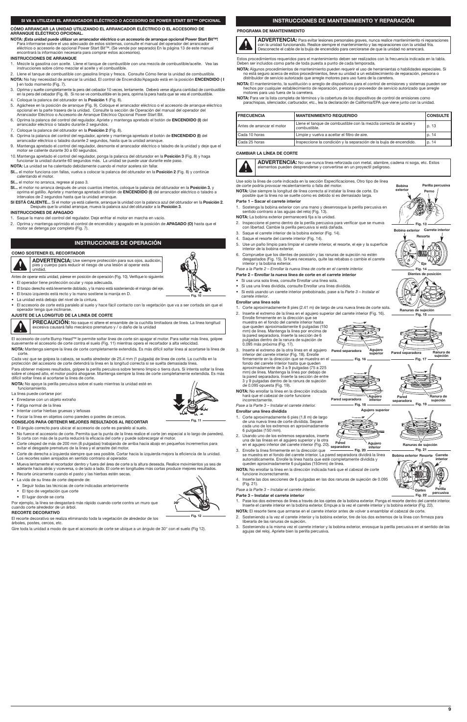 Troy-Bilt 2-Cycle Trimmer TB32 EC User Manual | Page 9 / 16