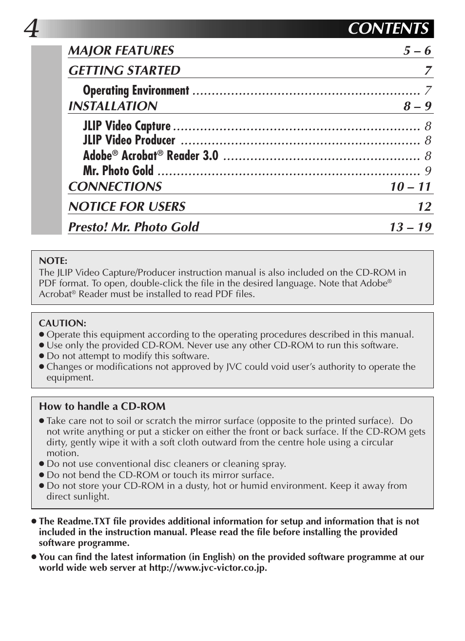 JVC GR-DVL9200 User Manual | Page 6 / 220