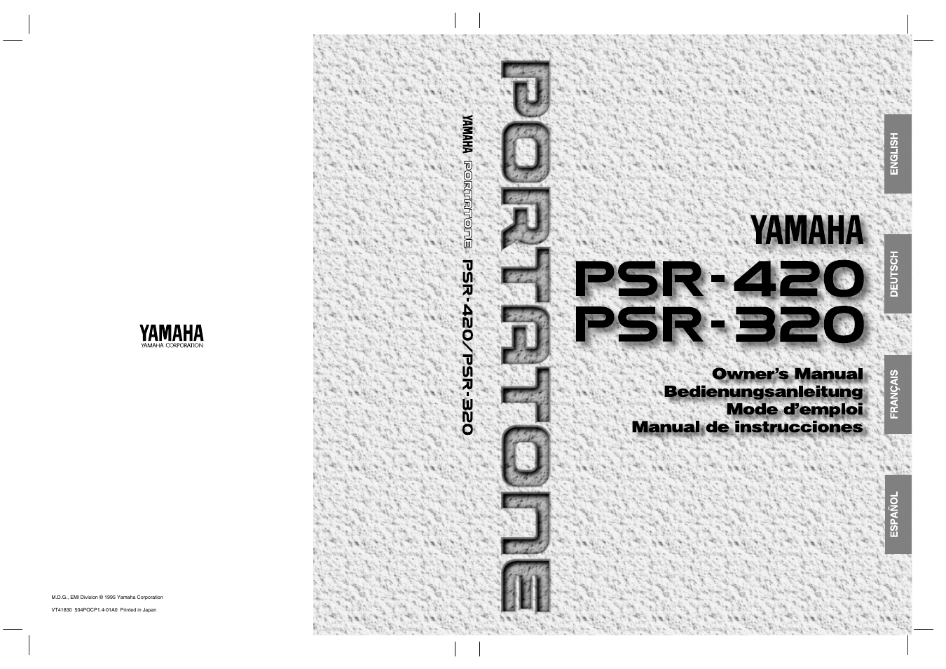 Yamaha PSR-320 User Manual | 75 pages | Also for: PSR-420