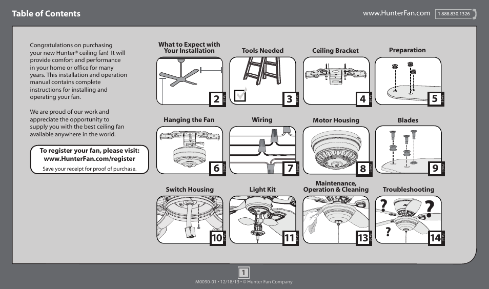 Hunter 53014 52 Palatine User Manual 14 Pages