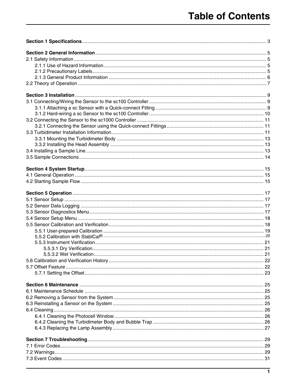 Hach-Lange 1720E Low Range Turbidimeter User Manual | Page 5 / 48