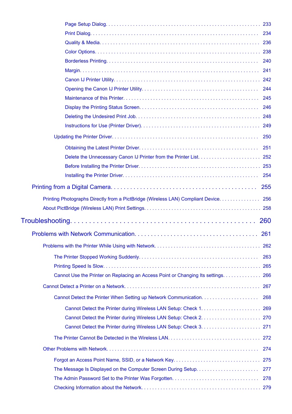 Troubleshooting | Canon PIXMA iP8750 User Manual | Page 6 / 406