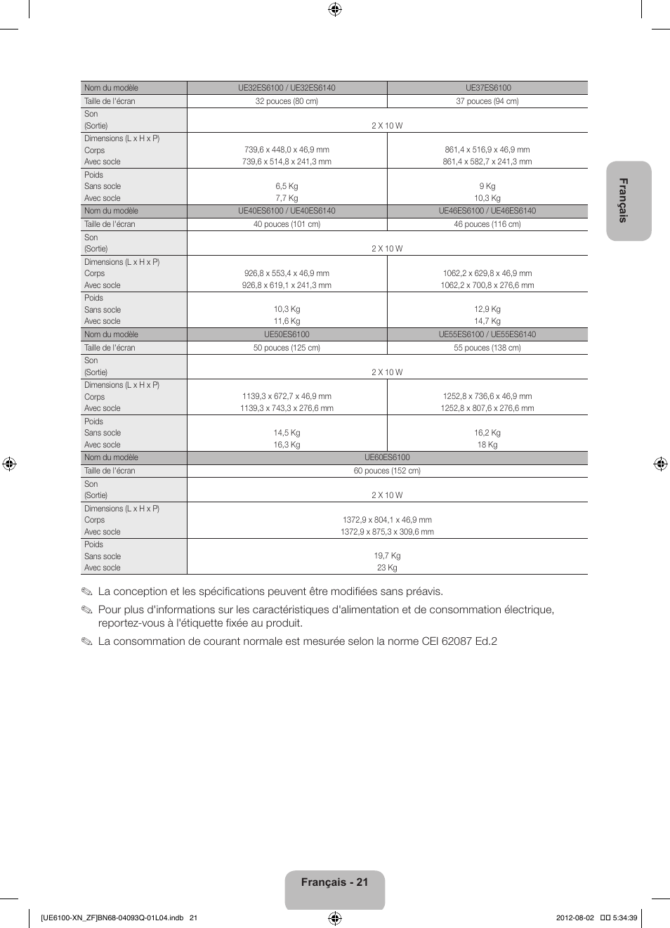 Samsung UE46ES6100W User Manual | Page 43 / 90 | Also for: UE50ES6100W