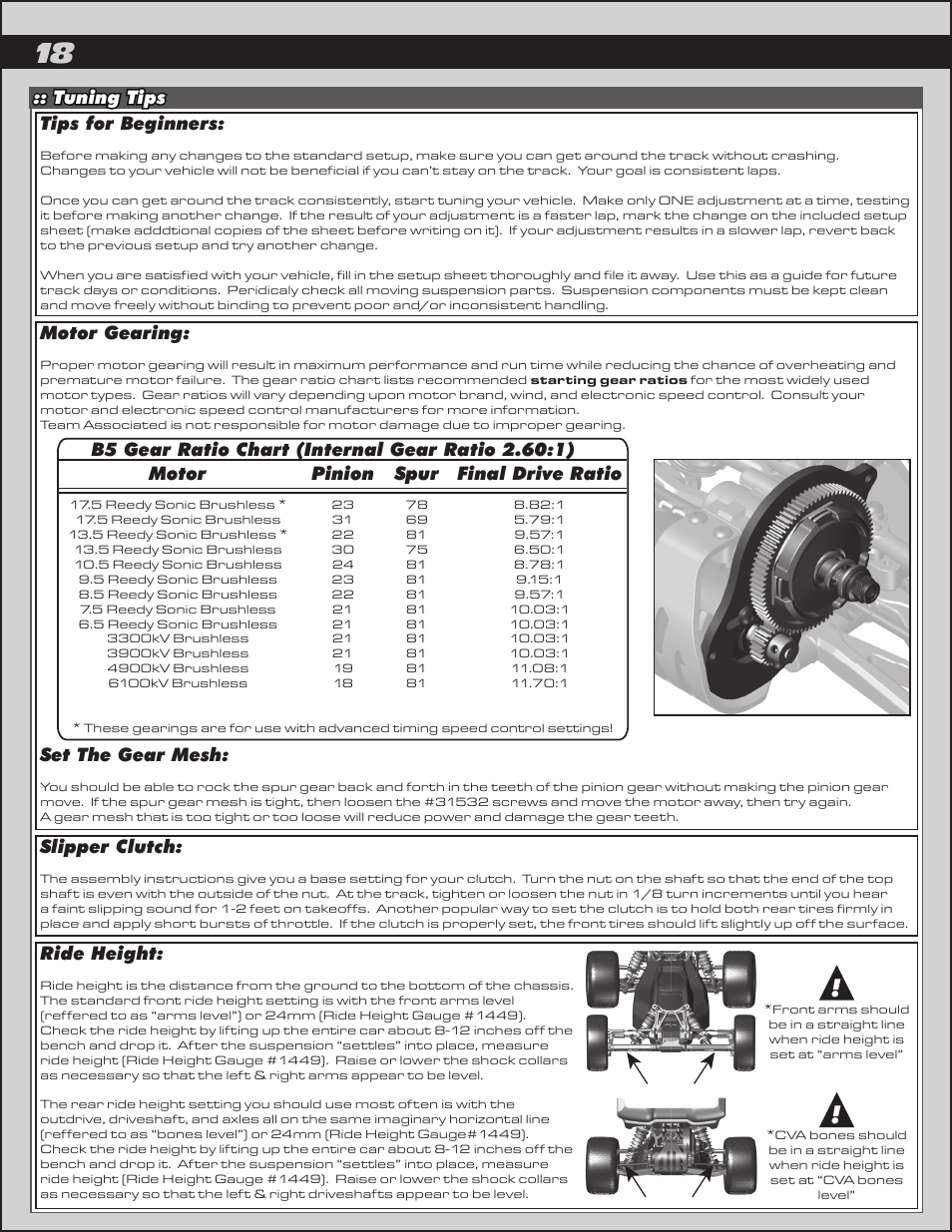 Reedy Motor Chart