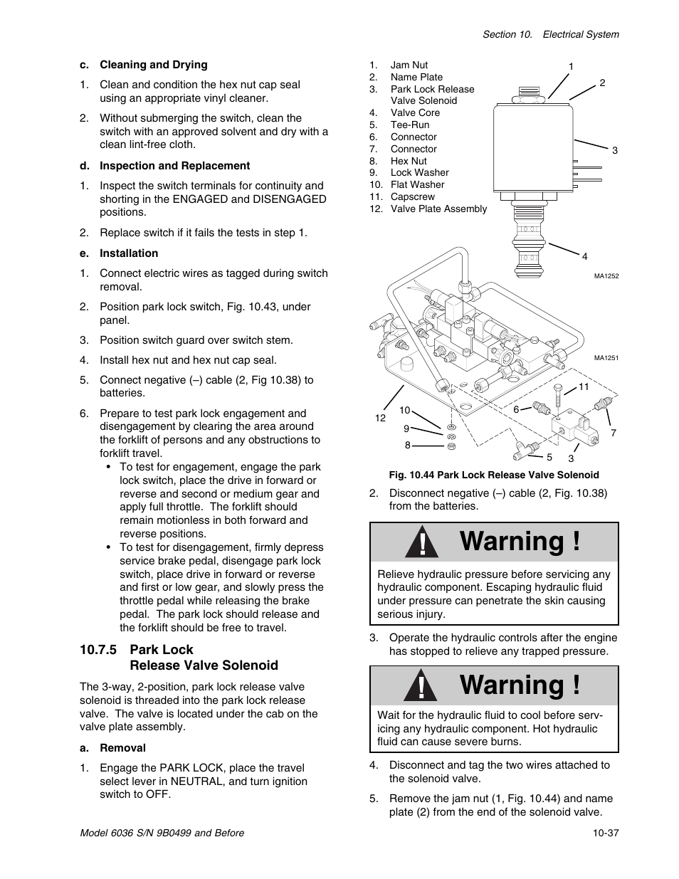 Warning | SkyTrak 6036 Service Manual User Manual | Page 231 / 280