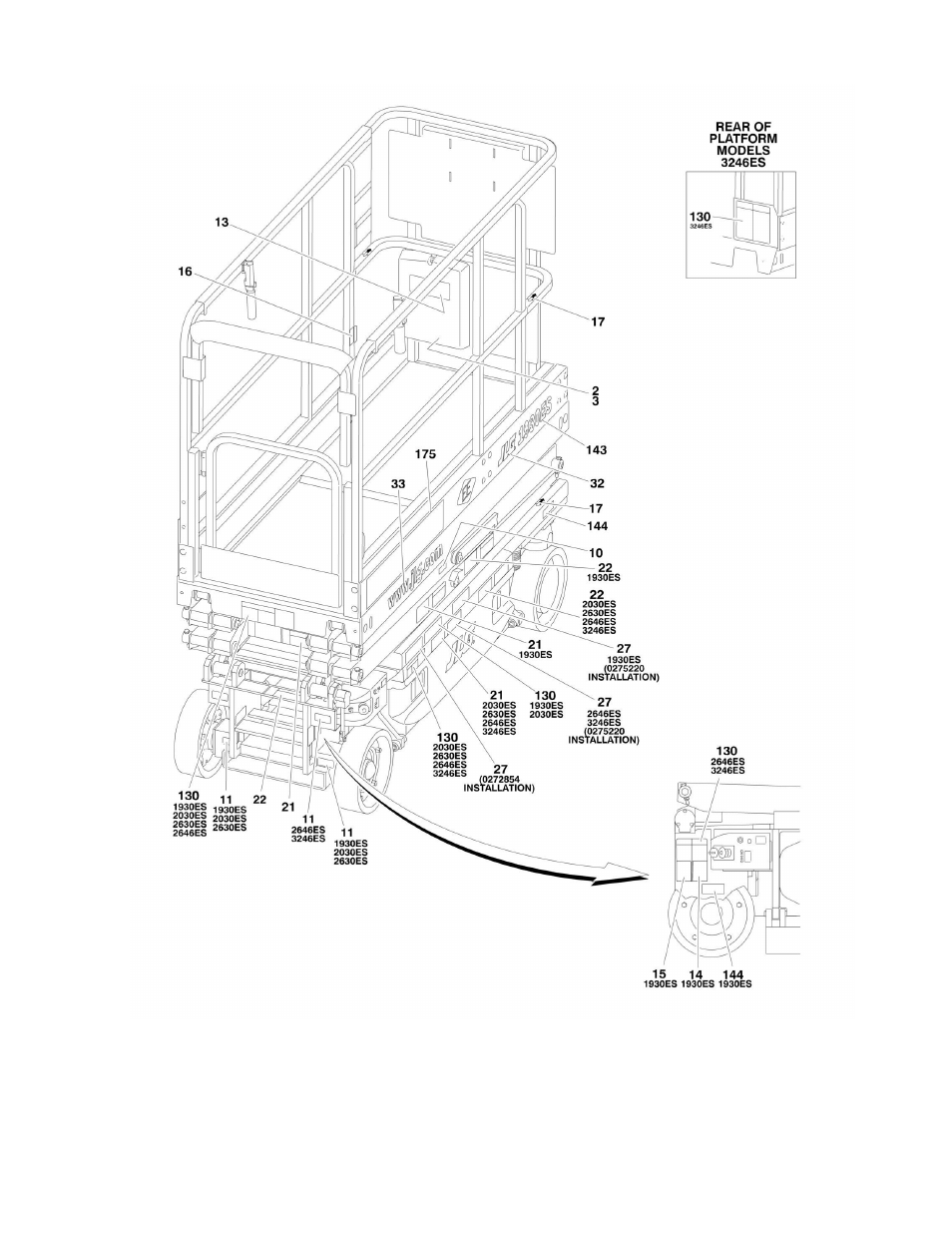 JLG 3246ES Parts Manual User Manual | Page 165 / 202 | Also for: 2646ES