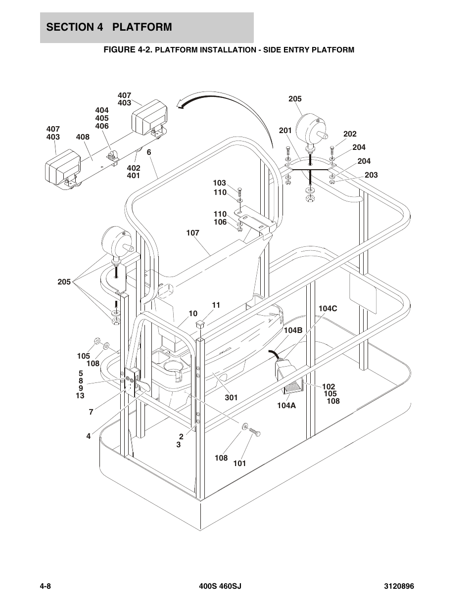 JLG 460SJ Parts Manual User Manual | Page 160 / 292 | Also for: 400S