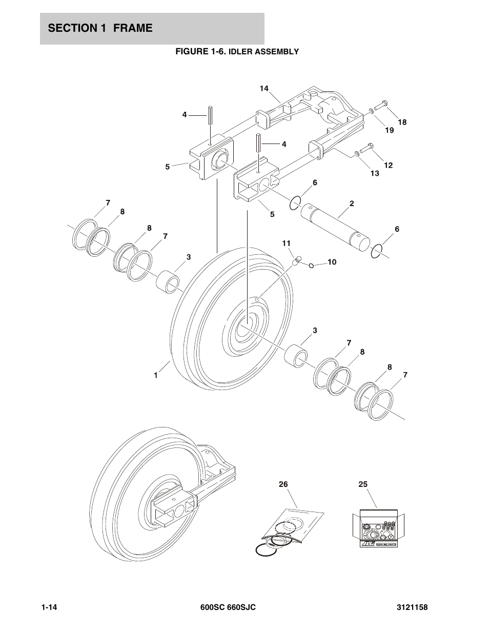 Figure 1-6. idler assembly | JLG 600SC_660SJC Parts Manual User Manual