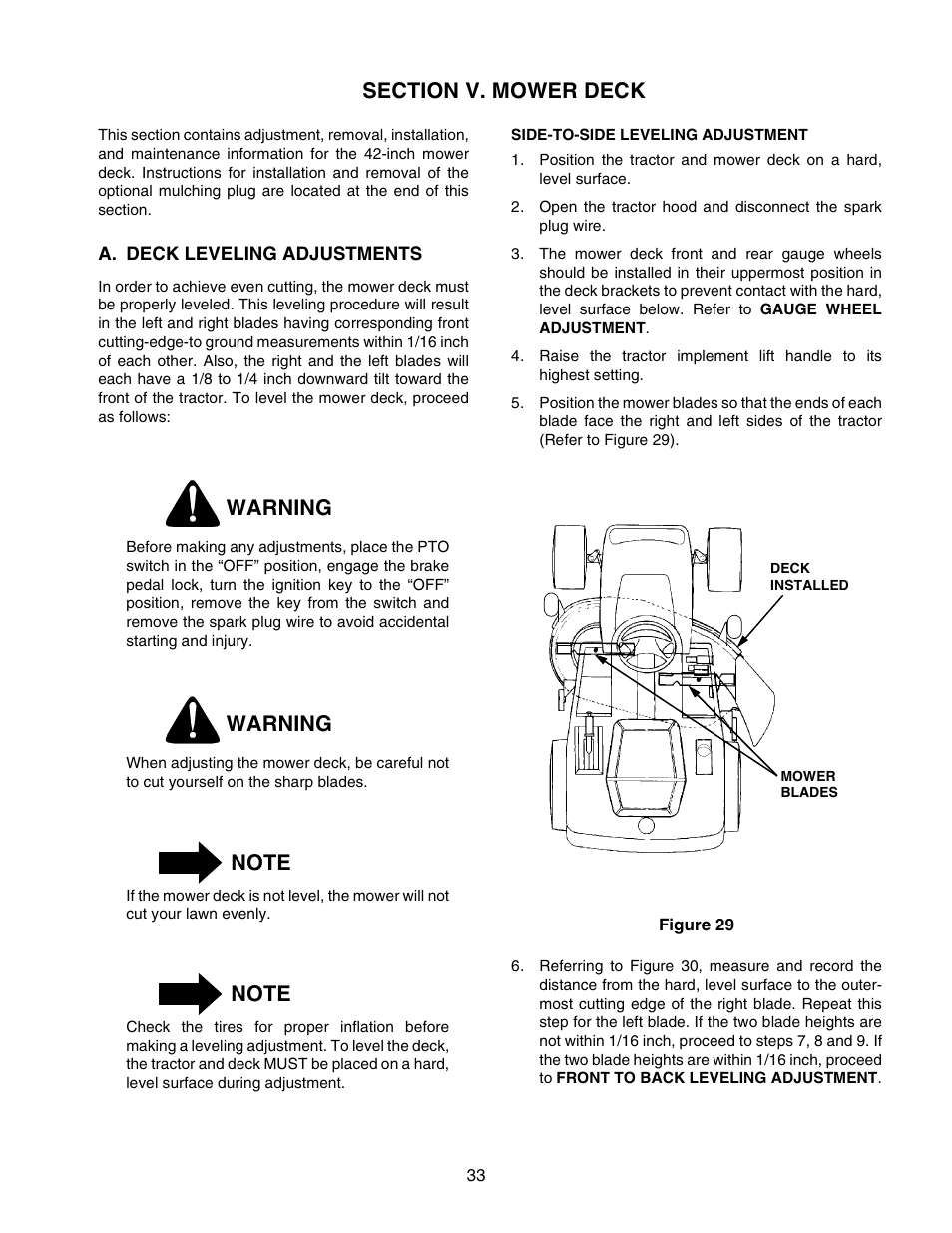 Warning Cub Cadet 2166 User Manual Page 33 60
