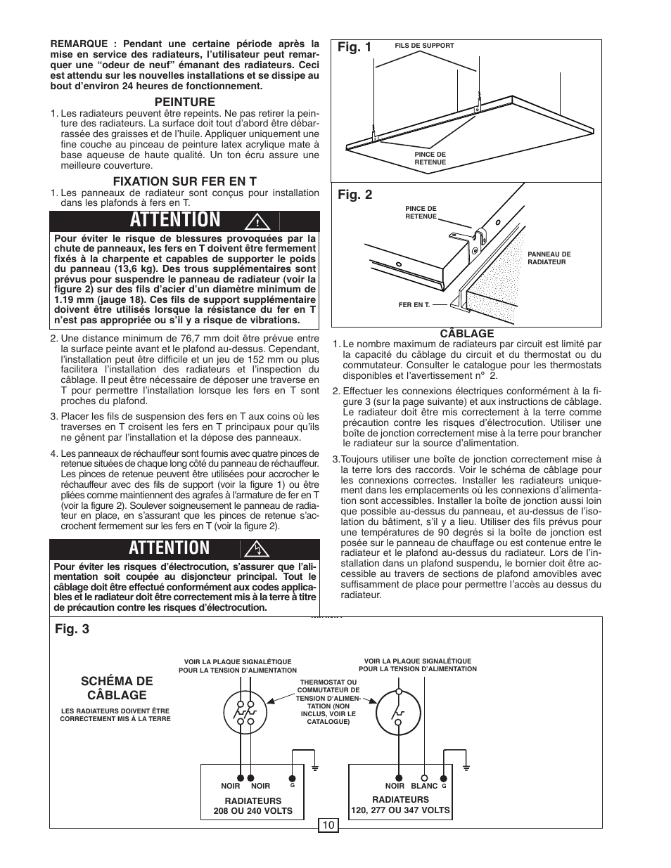 Attention Fig 2 Fig 1 Fig 3 Qmark Cp Radiant Ceiling