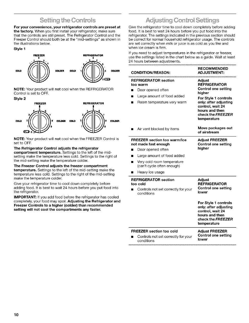 Kenmore coldspot model 106 user manual