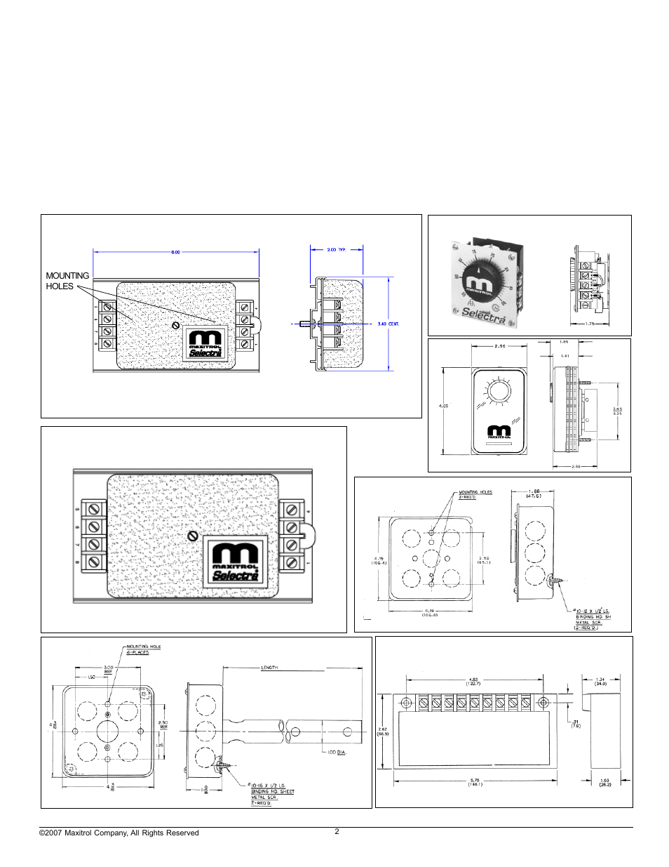 Introduction and dimensions | Greenheck Maxitrol Series 14 User Manual