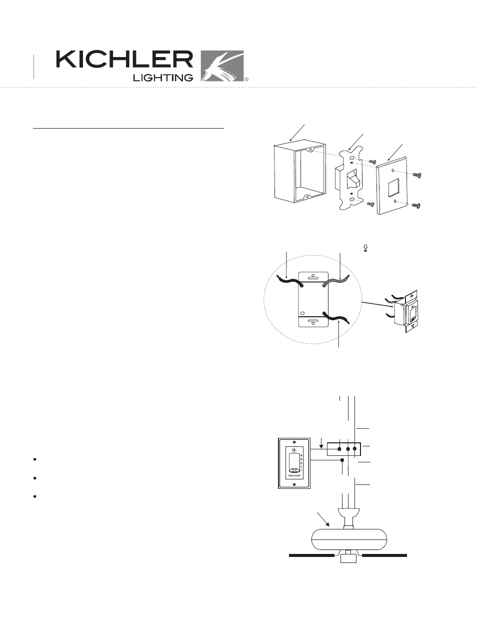 Kichler Wiring Diagram Wiring Ceiling Fan With Two Switches