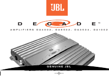Pdf Download | JBL DA4002 User Manual (8 pages) | Also for: DA6502, DA1002,  DA3504