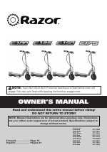 Razor E100 manuals