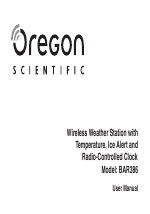 Oregon Scientific Wireless Weather Station With Temperature User Manual |  12 pages | Also for: Ice Alert And Radio-Controlled Clock BAR386