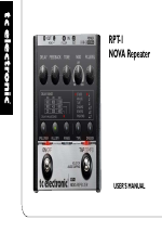 TC Electronic RPT-1 Nova Repeater User Manual | 16 pages