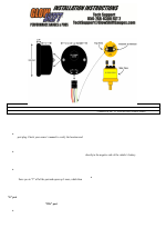 GlowShift Digital Series BAR Oil Pressure Gauge Manuals