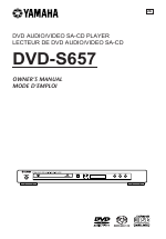 Yamaha DVD-S657 manuals