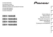 Pioneer DEH-1600UB manuals