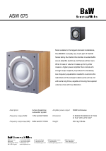 Pdf Download | Bowers & Wilkins ASW Active Subwoofer ASW675 User Manual (1  page)