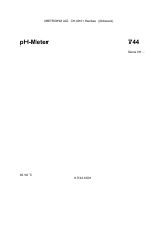 Metrohm 744 pH Meter manuals