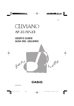 Casio CELVIANO AP-33V User Manual | 50 pages | Also for: CELVIANO AP-33, CELVIANO  AP-31, CELVIANO AP-31V