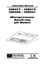 Pdf Download | Hanna Instruments HI 8521 User Manual (40 pages)