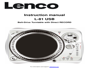 Lenco L-81 USB manuals