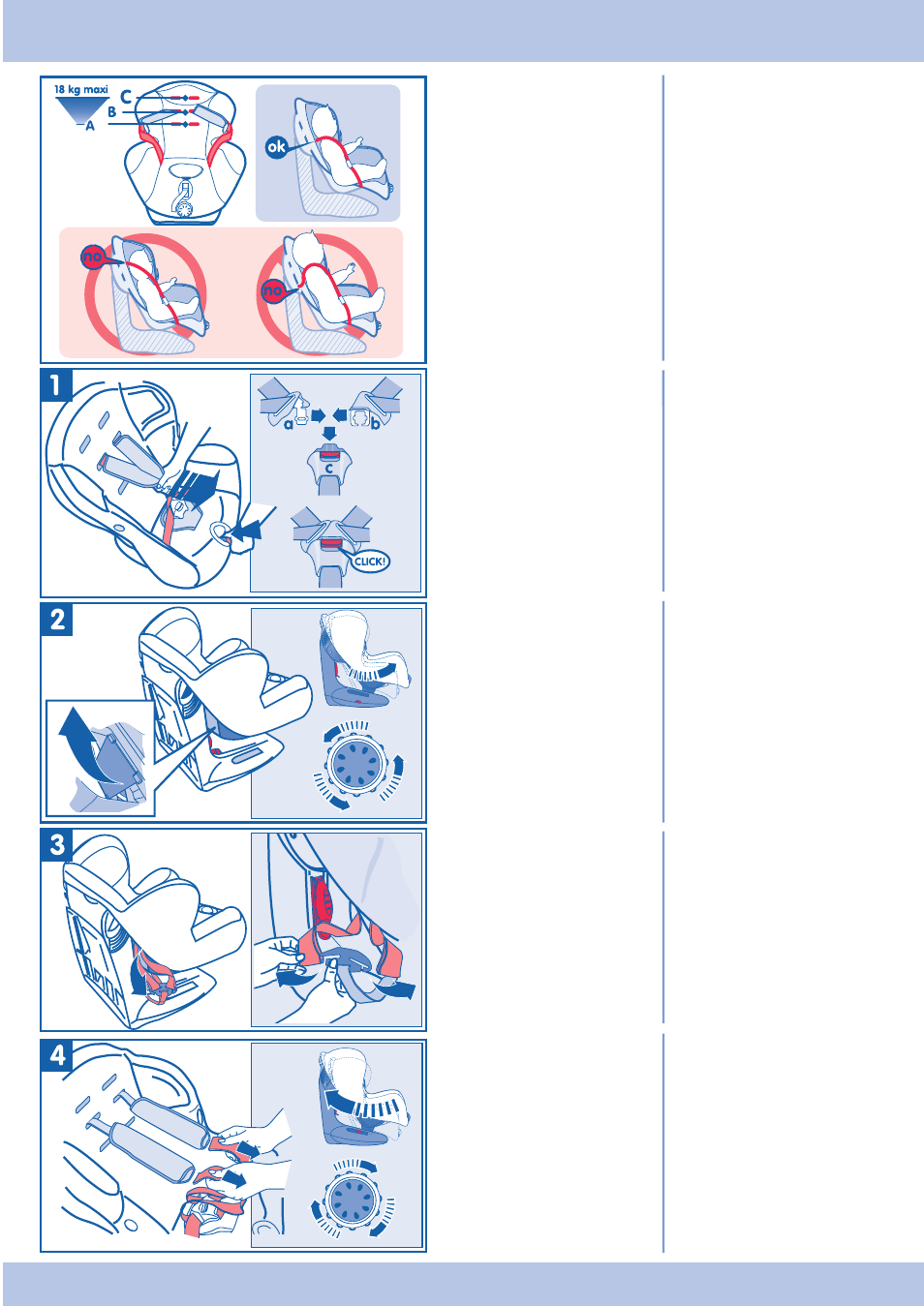 Fr - en, Reglage du harnais - adjusting the harness 17 | Bebe Confort Iseos  IsoFix User Manual | Page 17 / 40