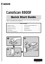 Canon CanoScan 8800F manuals