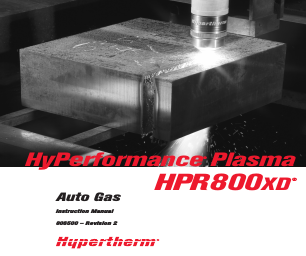 Hypertherm HPR130XD Manual Gas Rev.3 manuals