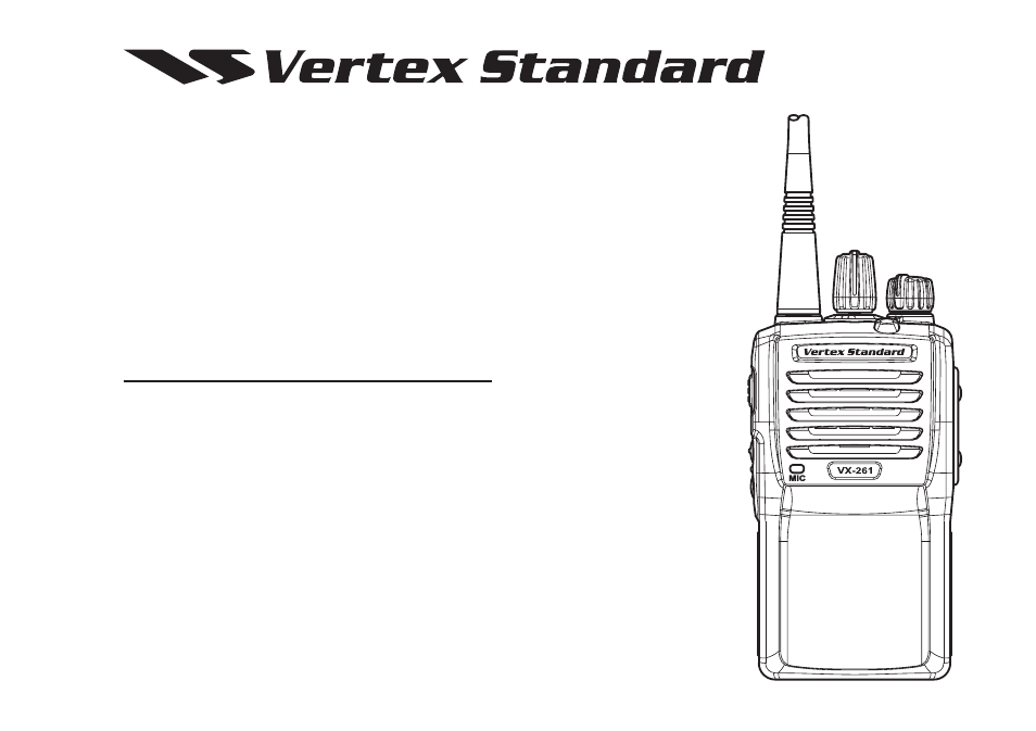 Vertex Standard VX-261 User Manual | 24 pages
