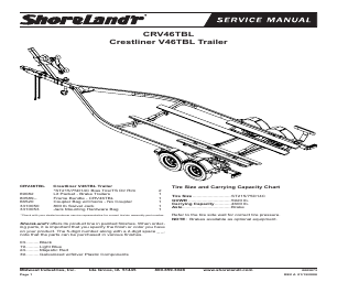 ShoreLand'r CRV46TBL V.1 manuals