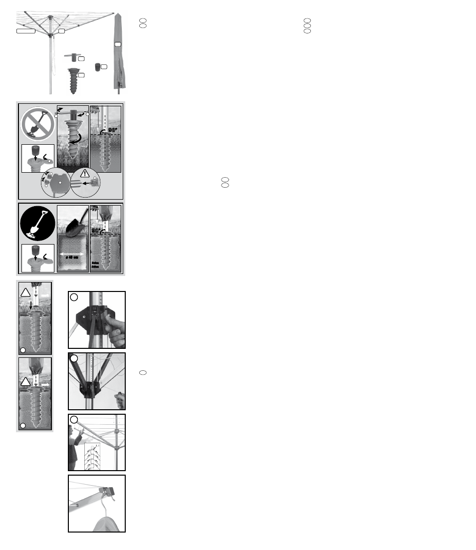 Aquapur 106332 Aluminium Rotary Clothes Dryer User Manual | Page 2 / 2 |  Also for: Aluminium Rotary Clothes Dryer