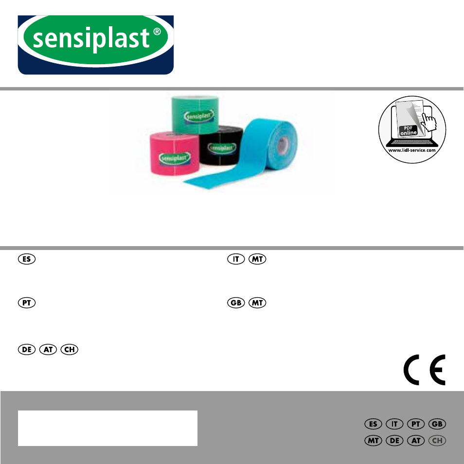 Sensiplast KINESIOLOGY TAPE User Manual | 48 pages