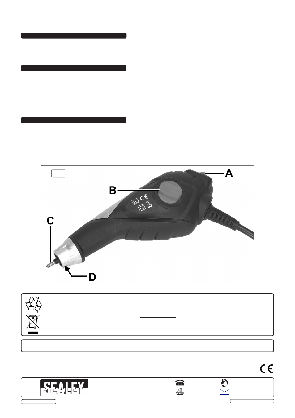 Fig.1, Specification 3. operation, Maintenance | Sealey E541 User Manual |  Page 2 / 3