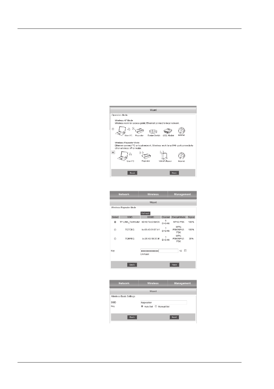 Configuring wireless repeater mode, Click on | Silvercrest SWR 300 A1 User  Manual | Page 66 / 112