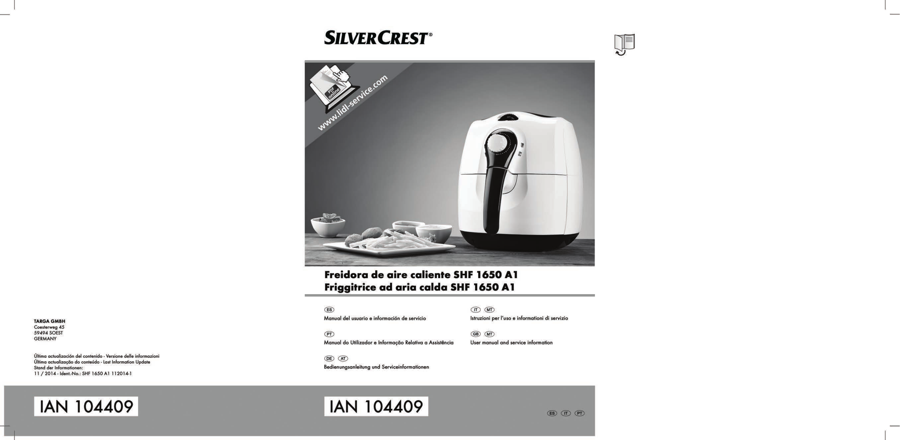 Silvercrest SHF 1650 A1 User Manual | 84 pages