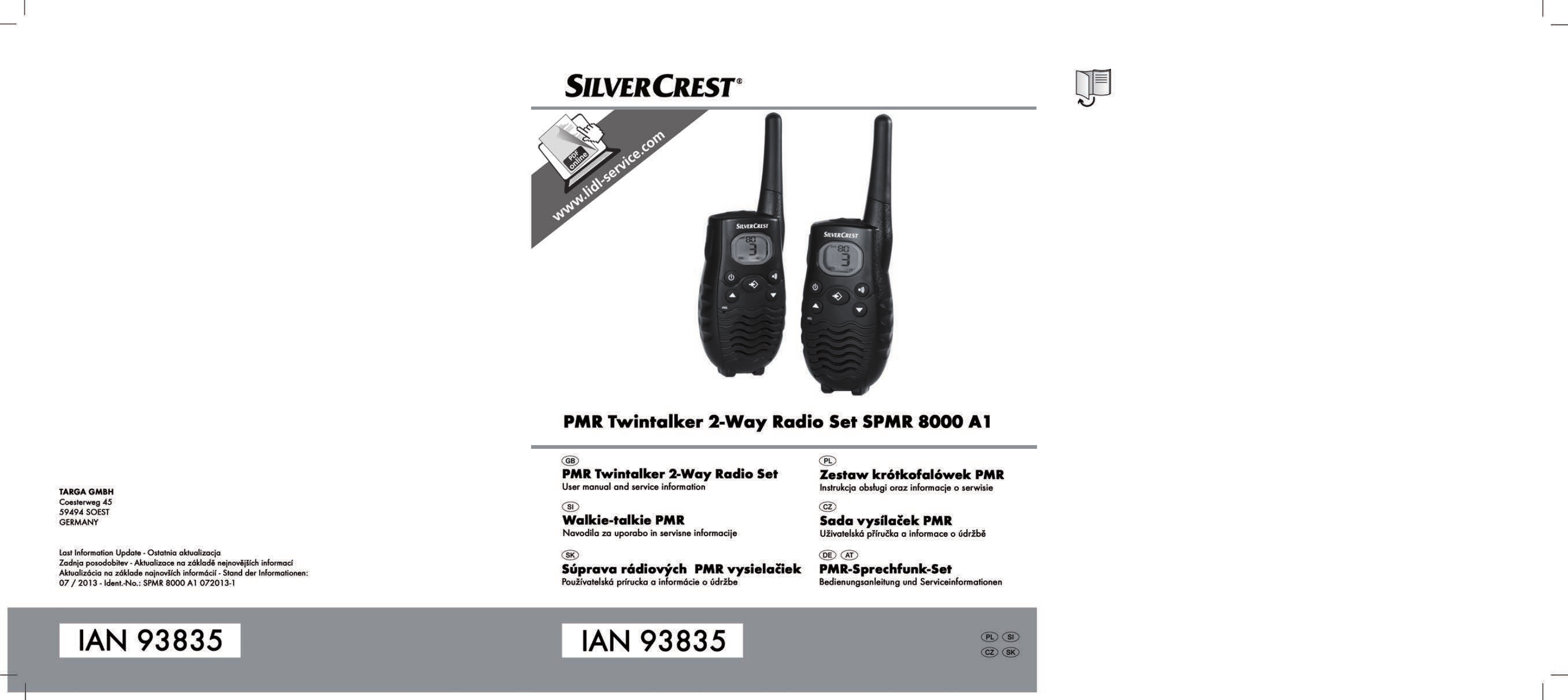Silvercrest SPMR 8000 A1 User Manual | 184 pages