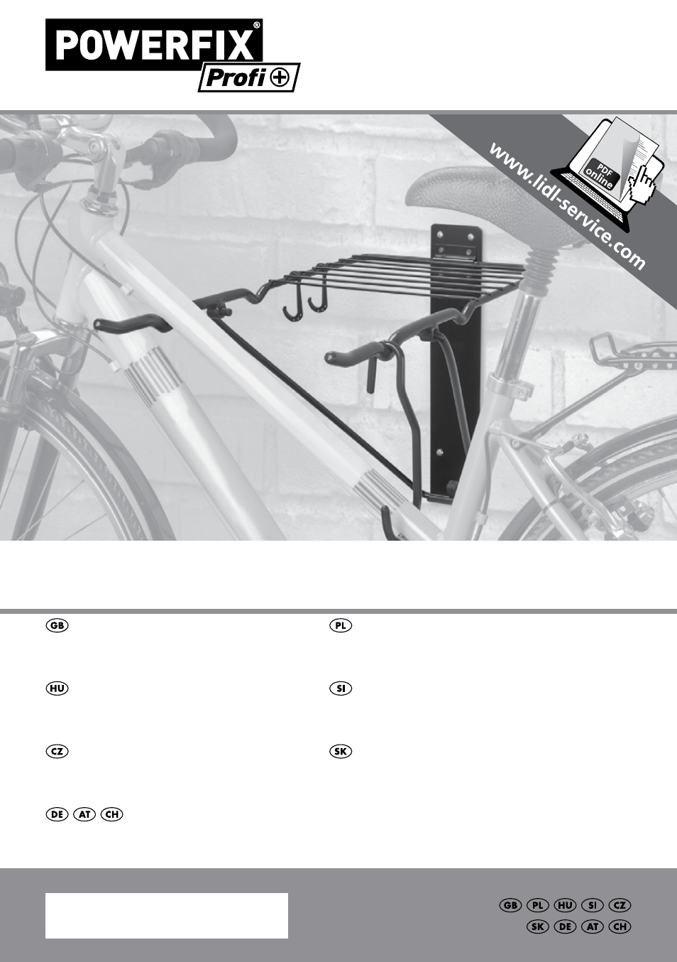 Powerfix Bicycle Wall Bracket User Manual | 20 pages