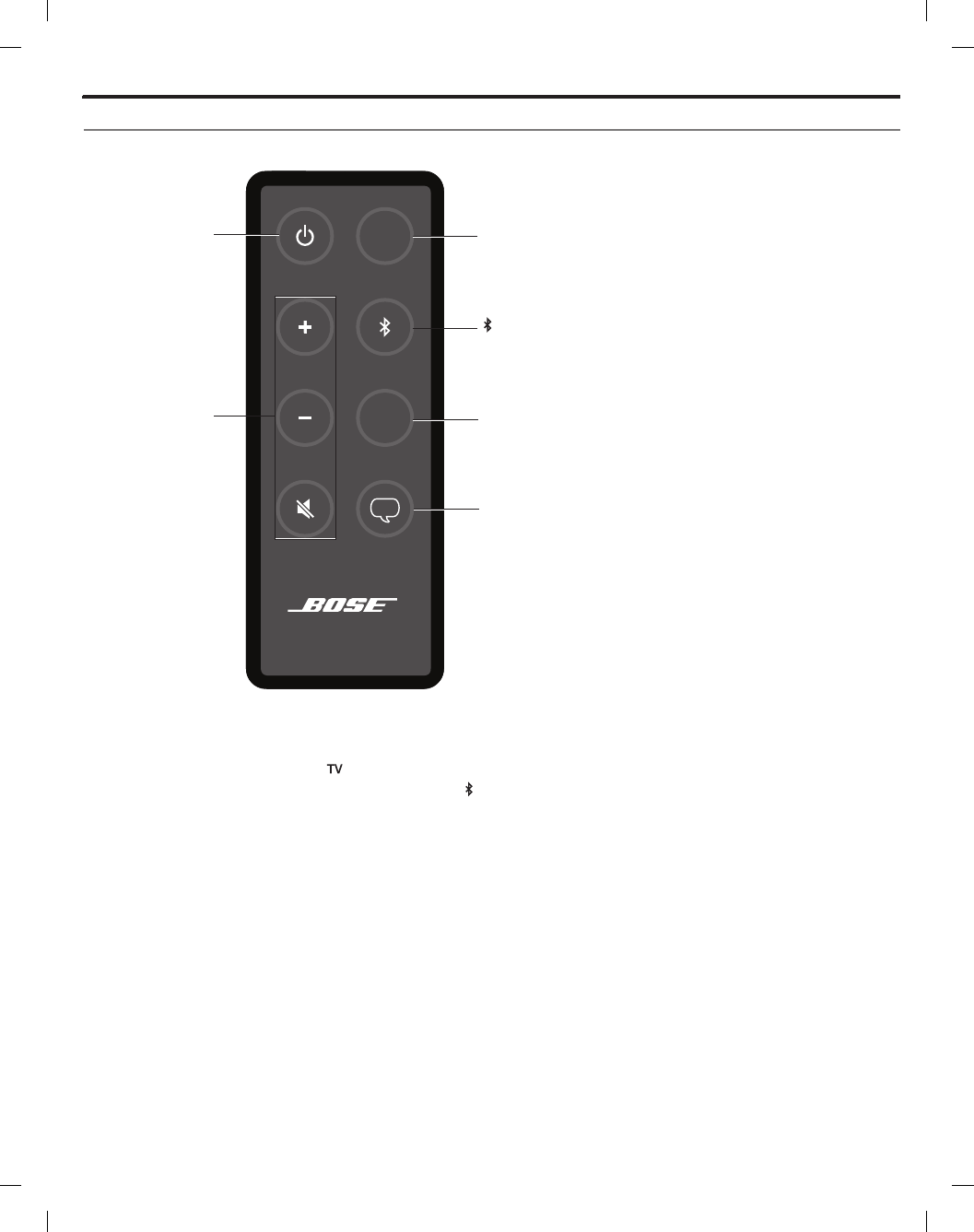 Using the solo 10 series ii system remote control, Switching between your  tv and bluetooth, Device | Bose Solo 15 Series II User Manual | Page 11 / 56