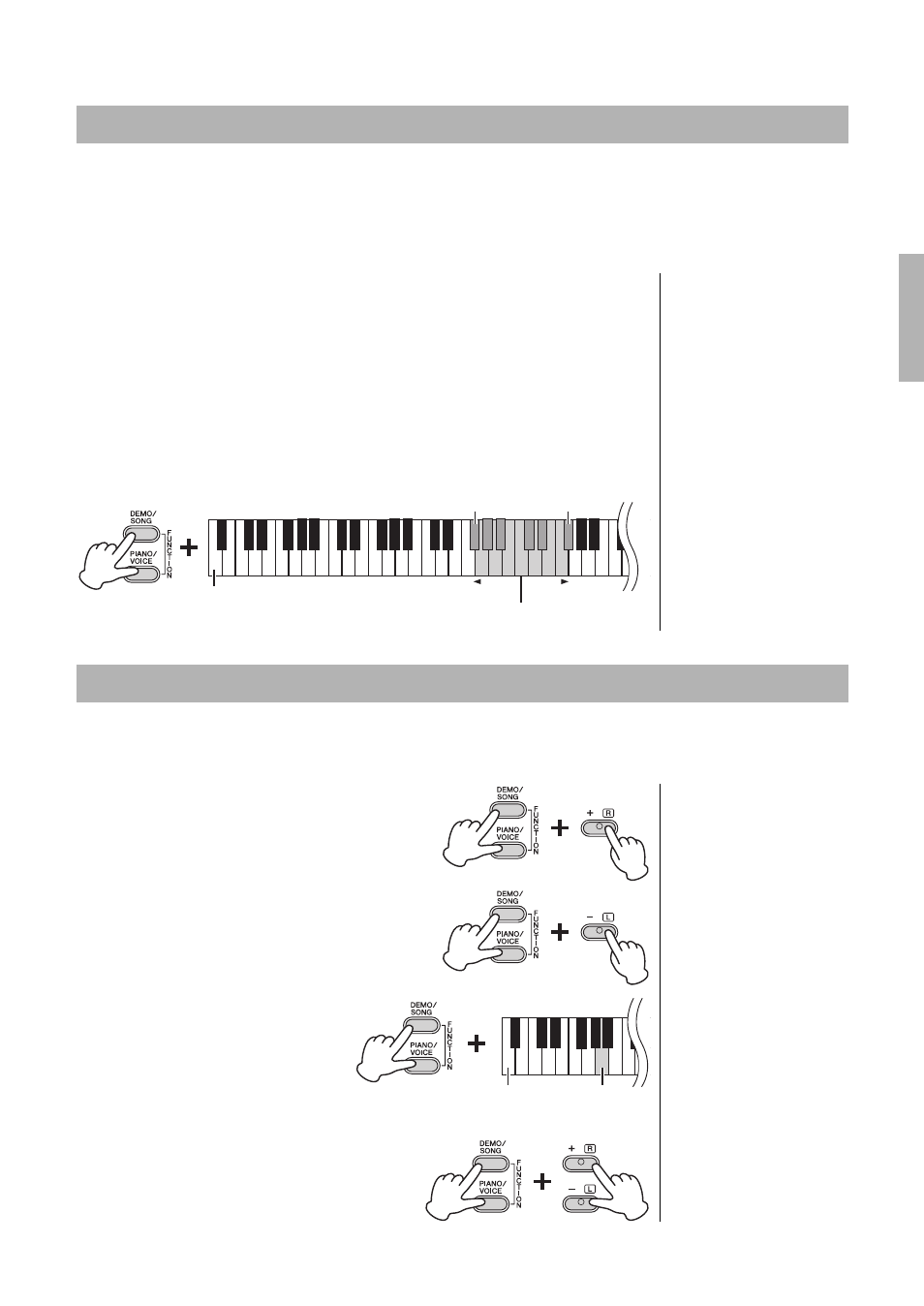 Transposing the pitch in semitones, Fine-tuning the pitch | Yamaha YDP-S52  User Manual | Page 21 / 40