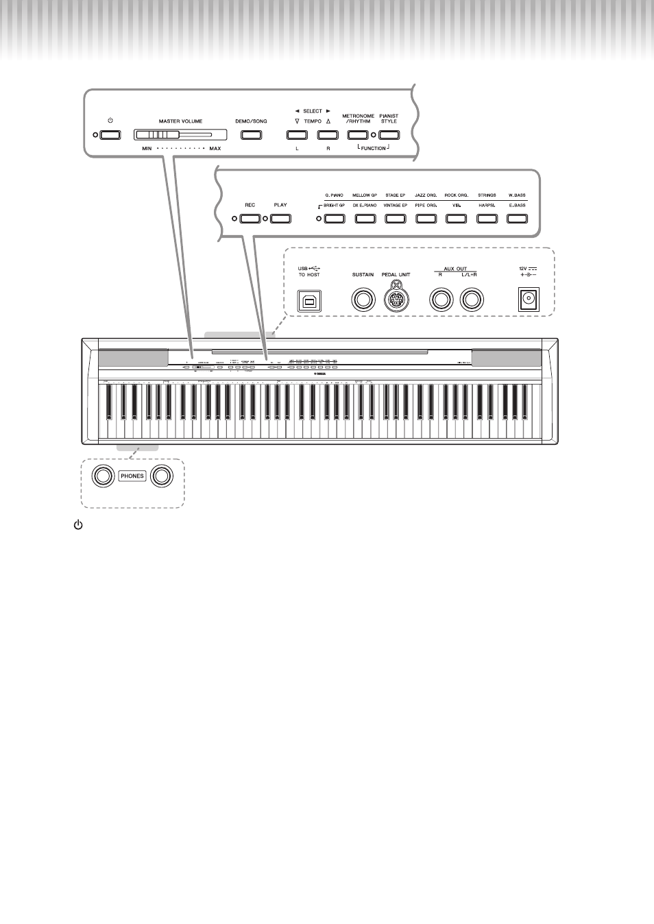 Introduction, Panel controls and terminals | Yamaha P-115 User Manual |  Page 9 / 32
