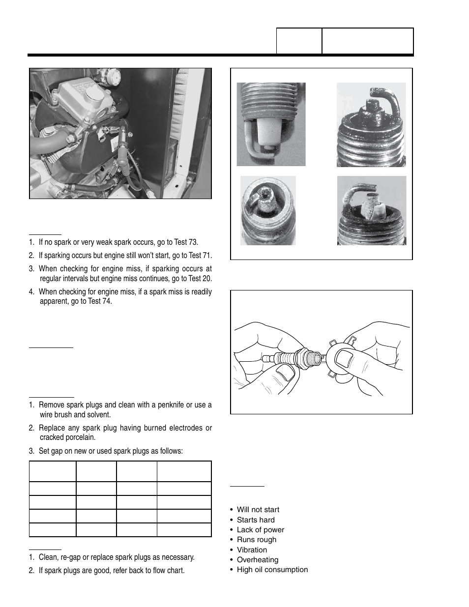 Test 71 – check spark plugs | Generac Power Systems 8 kW LP User Manual |  Page 138 / 192