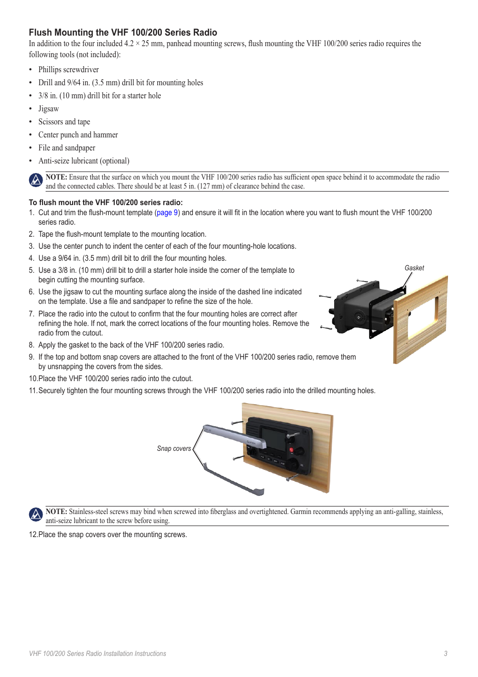 Garmin VHF 200i User Manual | Page 3 / 10 | Also for: VHF 100,  190-01019-02, VHF 200